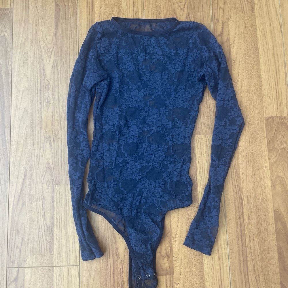 Navy lace bodysuit